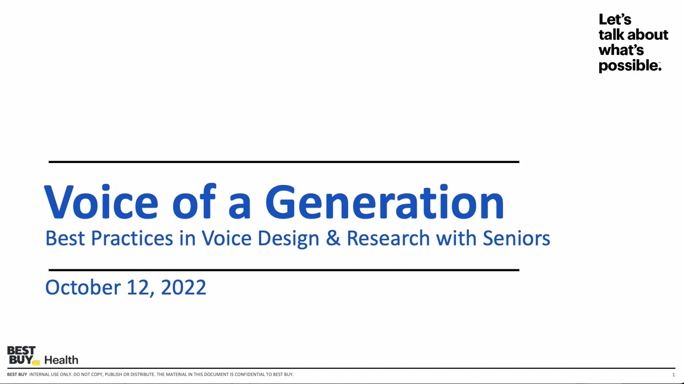 VOICE22 | Voice of a Generation: Best Practices in Voice Research and Design with Seniors | Yin-Juei Chang, Kimberly Johnson, & Ben Allen-Kingsland